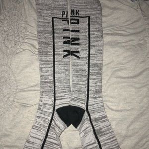 PINK Long crew socks